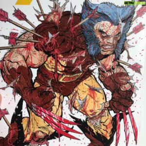 Steve McNiven Instagram - Here’s another sketch cover piece, leaning into that Wolverine trade back cover that Frank Miller did! Lots of fun, although the paper in these early 2010’s sketch covers really does suck, just terrible to work on with markers. #originalcomicart #sketchcover #marvelcomics #wolverine #battledamage #stevemcniven