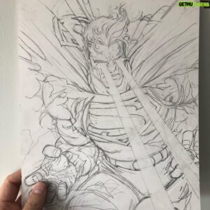 Steve McNiven Instagram - Here’s a look at a Superman piece I did while on the road doing some shows! Pen and ink with copic markers and pencil crayon. Scroll over to see pencils and inks. #warmupdrawing #superman #coloursketch #process #stevemcniven