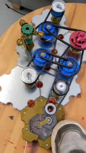 Steve Mould Instagram - A mechanical circuit is a good analogy for an electrical circuit. #interestingfacts #electricity #electriccircuit #science #electronics #mechanics