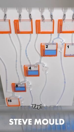 Steve Mould Instagram - Computers can be built out of greedy cup siphons instead! Take a look at this water computer. #stevemould #didyouknow