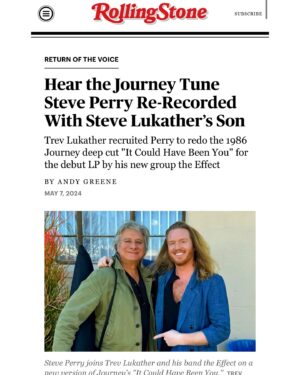 Steve Perry Instagram - Our @theeffectband reimagined version of “It Could Have Been You” with my dear bro @steveperrymusic is out now! #LINKINBIO Thank you Andy Greene and @rollingstone for hanging with SP and I to discuss our story that led to an idea that we are so proud of! Thank you all for your support and love! Keep sharing and spreading #TheEffect 
#theeffectband #steveperry #rollingstone #rollingstonemagazine #trevlukather #stevelukather #toto #totoband #jonathancain #nealschon #randyjackson #emmettstang #niccollins #philcollins #genesis #genesisband #rock #rocknroll #rockandroll #alternativerock #cover #covers #coversong #coversongs #journey #journeyband #raisedonradio #THANKYOU