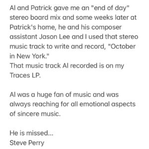 Steve Perry Instagram - RIP Al Schmitt
