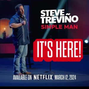 Steve Trevino Instagram - It's here! Simple Man is now streaming on @NetflixIsAJoke! Search "Steve Trevino" on Netflix

#SteveTrevinoSimpleMan #SimpleMan #Comedy #StandupComedy #Netflix #NetflixisaJoke