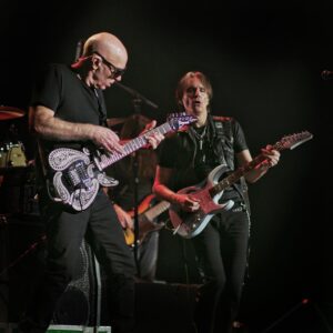 Steve Vai Instagram - We wrapped up our glorious 27 year G3 anniversary tour this weekend in LA. The whole tour was an exceptional life experience. Being on the road with this entourage was like touring in a warm float tank. It was a pleasure beyond measure. Eric and Joe never cease to amaze and inspire me with their brilliance and innovation. And to feel them on stage every night trading riffs in our jams was uplifting and exhilarating! 
On top of all that, they are solid good people and cherished friends.
Big time thanks to our crew and management that worked so hard to make it the exceptional experience that it was, and to all the folks that came to enjoy the shows. Your support is humbling🙏🏼🙏🏼🙏🏼

Group Photo: @jenrosenstein 
All Other Photos: @superdrumtech