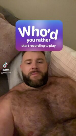 Steven Instagram - How do people hold their fu…oh. #whodyourather #hairychest #muscle #beefymuscle #musclebear