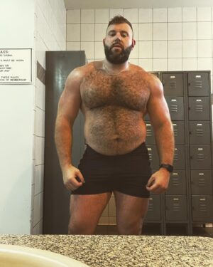 Steven Instagram - Gym locker bro applications open #gym #muscle #hairychest #musclebear #lifting #gay #pride #lgbt #bear