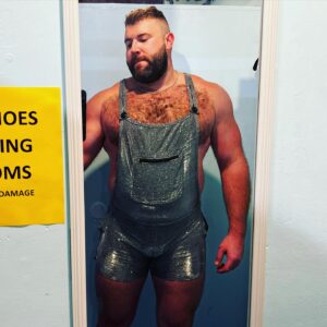 Steven Instagram - Happy Friday, Gay! Like MC, devastate someone with too much glitter 

#glitter #onesie #muscle #hairy #hairymuscle