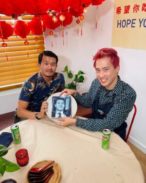 Steven Lim Instagram - The season premiere of Dish Granted is finally here! Thank you @ronnychieng for coming on the show and spreading the joys of Malaysian cooking. And yes, I bought an edible ink printer just to put his face on his favorite dessert (kuih talam).