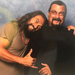 Steven Seagal Instagram - With my good friend and amazing actor Jason Momoa at London Film and Comic Con check out Aquaman its fantastic