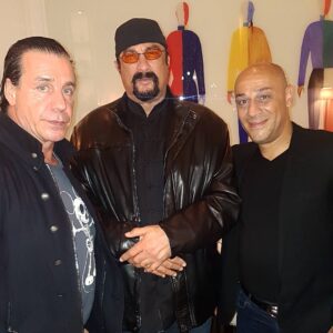 Steven Seagal Instagram - With my dear friends Mr. Till Lindemann from Rammstein and @reiband #stevenseagal #seagal #moscow #russia #rammstein #lindemann