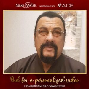 Steven Seagal Instagram - Bid for a personalized message from me this Holiday Season for Make-A-Wish Foundation. 
Go to www.ace.video and bid now - together we can change lives.
@acevideosofficial @makeawishsingapore
#forcharity #ACExMakeAWish
