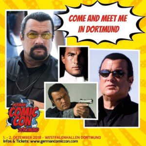 Steven Seagal Instagram - Dear Friends 
I'm looking forward to meeting you all at ComicCon in Dortmund Germany on the 1st and 2nd of December.
Many Blessings
Steven