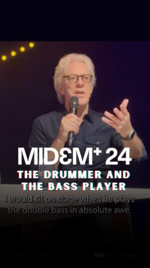 Stewart Copeland Instagram - Those twiddly finger guys at the front of the stage aren't even aware that they're just the icing on our cake.  After half a century of banging stuff I can't hear anything above middle C anyway so who cares what they do?
at the @palaisdesfestivals @cannesfrance @midem.official