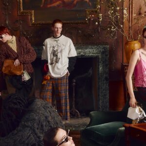 Stuart Vevers Instagram - #CoachWinter24
 
A note from Creative Director, Stuart Vevers: 
 
This collection is defined by today’s generation, who have taken the elements of classical American style and rewritten them to suit their needs. 
 
I was inspired in part by films like “Metropolitan” and the television show “Twin Peaks.” Both feature these bands of young people, often dressed in clothes that reference an earlier era, but always inflected with a sense of the now. 
 
There is a feeling of playing dress-up in granny’s closet here, in the repurposed skirts and the sparkling charms. But it’s contrasted with dressed-down, unconventional elements like plaid pajamas, boxer shorts and shearling slippers. I find there’s something both bold and vulnerable about today’s generation picking up these very classical pieces and finding their own way to wear them. 
 
We’re designing for real people, who move through the real world. One moment they might be bundled up against the cold, and the next they’re in the hot-house environment of a party, and they’re ready for all of it. 
 
It’s a spontaneous, care-free way of dressing, defined by love-worn, lived-in pieces that acknowledge the past while looking toward the future. 
 
And it’s a new kind of luxury - imperfect and all its own.  #CoachNY
 
© KFS ™ Hearst
 
 
Stylist: #OlivierRizzo
Photographer: @vinceaung