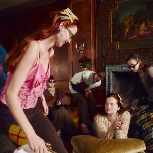 Stuart Vevers Instagram - #CoachWinter24
 
A note from Creative Director, Stuart Vevers: 
 
This collection is defined by today’s generation, who have taken the elements of classical American style and rewritten them to suit their needs. 
 
I was inspired in part by films like “Metropolitan” and the television show “Twin Peaks.” Both feature these bands of young people, often dressed in clothes that reference an earlier era, but always inflected with a sense of the now. 
 
There is a feeling of playing dress-up in granny’s closet here, in the repurposed skirts and the sparkling charms. But it’s contrasted with dressed-down, unconventional elements like plaid pajamas, boxer shorts and shearling slippers. I find there’s something both bold and vulnerable about today’s generation picking up these very classical pieces and finding their own way to wear them. 
 
We’re designing for real people, who move through the real world. One moment they might be bundled up against the cold, and the next they’re in the hot-house environment of a party, and they’re ready for all of it. 
 
It’s a spontaneous, care-free way of dressing, defined by love-worn, lived-in pieces that acknowledge the past while looking toward the future. 
 
And it’s a new kind of luxury - imperfect and all its own.  #CoachNY
 
© KFS ™ Hearst
 
 
Stylist: #OlivierRizzo
Photographer: @vinceaung