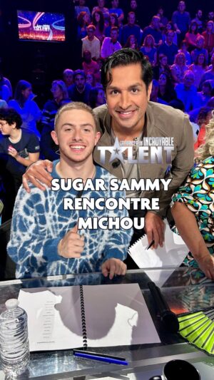 Sugar Sammy Instagram - Ce soir, je rencontre @michou , juge invité à La France a un incroyable talent 😎 

#SugarSammy #LFAUIT #michou