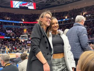 Summer Sanders Instagram - Snapshots from the games. What a night! Thank you @kykelce for being such an awesome seat mate! And to @jillellis_ ….can’t wait to act like 12 year olds again with you. @rennaestubbs you are the most amazing sports fan to decide at midnight the night before to hop a flight to Cleveland. And to @iowawbb and @gamecockwbb CONGRATS on making it to the National Championship Game!  And @kristinjuszczyk we ♥️ your style! #basketball #sports #marchmadness