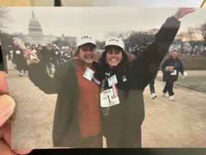 Summer Sanders Instagram - Happy 50th anniversary @womenssportfoundation! As a proud WSF athlete for more than 30 years, I’m honored to be a part of the Women’s Sports Foundation and support their vision to pave a path to equity for girls and women both on and off the field of play. These throwback pictures are from the mid 90’s when @juliefoudy @venuswilliams @benitafmosley and I walked Capitol Hill for women’s sports! The journey has been extraordinary. And a huge shout out to @donna_de_varona the first President of WSF!!! 
Join us by visiting WomensSportsFoundation.org/WSF50 and together, let’s continue to change the game! #WSF50