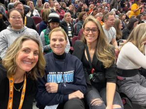 Summer Sanders Instagram - Snapshots from the games. What a night! Thank you @kykelce for being such an awesome seat mate! And to @jillellis_ ….can’t wait to act like 12 year olds again with you. @rennaestubbs you are the most amazing sports fan to decide at midnight the night before to hop a flight to Cleveland. And to @iowawbb and @gamecockwbb CONGRATS on making it to the National Championship Game!  And @kristinjuszczyk we ♥️ your style! #basketball #sports #marchmadness