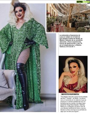 Supremme de Luxe Instagram - He tenido la suerte de que @_valeriavegas_ me entreviste para @revistadiezminutos y lo mejor de salir aquí  ha sido el que mi abuela la pueda leer la revista en papel y guardarla ❤️❤️❤️

Fotos @fernando_roi 
Vestido @martinnegretecostura 
Pelo @antonioalvarado22