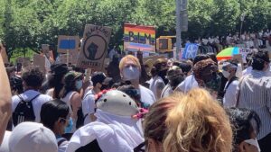 Susan Heyward Instagram - The signage at yesterday’s #blacktranslivesmatter march said what they said! (I stayed at the back of yesterday’s march, cause the way my social anxiety is set up, crowds are usually a hard pass. But usual is not what we need.)