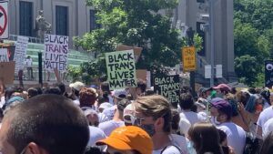 Susan Heyward Instagram - The signage at yesterday’s #blacktranslivesmatter march said what they said! (I stayed at the back of yesterday’s march, cause the way my social anxiety is set up, crowds are usually a hard pass. But usual is not what we need.)