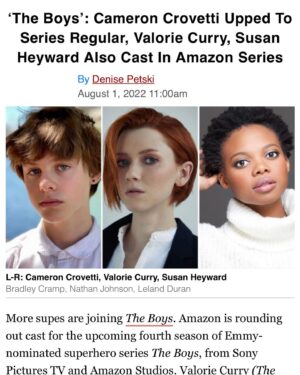 Susan Heyward Instagram - Girl in @theboystv world. 
A million thanks to all who made this possible.