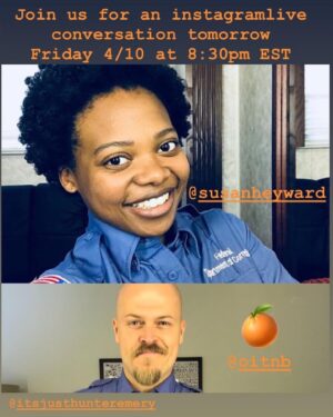 Susan Heyward Instagram - Gonna catch up with @itsjusthunteremery tomorrow on IG live. This is your personal invite to join us 🧡🖤🧡🖤 Repost from @itsjusthunteremery
•
Guys! @susanheyward and I are gonna do a instagram live chat tomorrow night 4/10 at 830pm EST talking all things @oitnb! Please come join us and If you have questions you want me to ask lmk in the comments! Can’t wait for you to join us! •
•
•
•
•
#oitnb #orangeisthenewblack #orange #🍊 #orangefamily #orangeforever #season7 #thefinalseason #bts #behindtgescenes #netflix #netflixandchill #hunteremery #cohopper #bestshowontv #tv #acting #actor #setflife #television #susanheyward