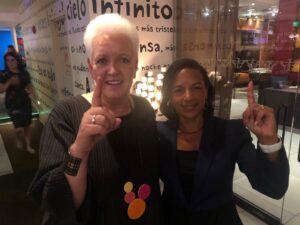 Susan Rice Instagram - Hanging with my sister Gayle Smith last night to celebrate the success of #TheONECampaign