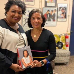 Susan Rice Instagram - Such an honor (and so much fun) to share the stage with my sister @staceyabrams in Atlanta tonight! Thank you @acappellabooks and Ferst Center for hosting a great talk about my new book #ToughLove
