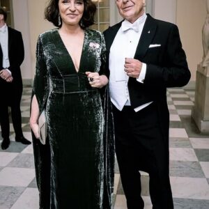 Susanne Bier Instagram - At the beginning of the week I was lucky enough to attend a gala with Her Majesty the Queen of Denmark on the occasion of a state visit from Their Majesties the King and Queen of Spain… Thank you to @jesperhovring for making the most exquisite dress to wear, and @charlottelynggaard_dk for the most beautiful jewellery to go with it.