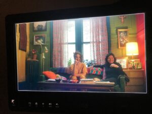 Susanne Bier Instagram - Just taking a quick seat with @matildadeangelis on the colourful set of #theundoing