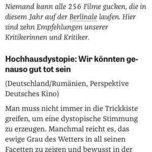 Susanne Wuest Instagram - What a beginning of a journey for this amazing film … congratulations again and again @nataschkasinel @heartwake @fortissimofilms @eksystent_filmverleih - Ioana Iacob ✨ and everyone else…!
.
#lovefilms #lovecinema #berlinale #wemightaswellbedead #feature #review #wirkönntengenausoguttotsein