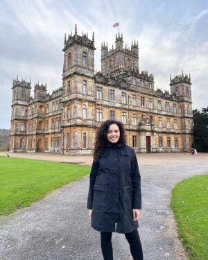 Susie Castillo Instagram - Castle #2 on our tour: Highclere Castle

Ahhhh!!!! My fellow #DowntonAbbey lovers, I hope you all get to visit @highclere_castle someday to experience the same Downton magic we did! 

Photography is not permitted inside the castle so I don’t have any to share but the rule allows you to just take in all the details and enjoy the amazing guided tour. The gorgeous grounds and afternoon tea after the tour didn’t disappoint either! Still on cloud 9 and we can’t wait to go back 🤩