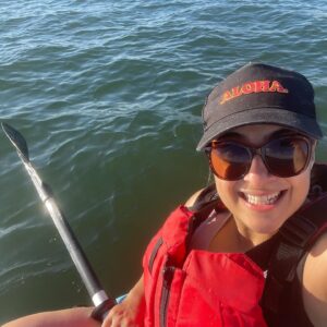 Susie Youssef Instagram - This was the maiden voyage of Bluey Youssef (which is a great pun if you know my dad’s name is Louie) @bridiekconnell suggested “Salma Kayak” which is universally much funnier and the name we shall give her kayak when she gets a kayak… 🛶