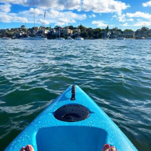 Susie Youssef Instagram - This was the maiden voyage of Bluey Youssef (which is a great pun if you know my dad’s name is Louie) @bridiekconnell suggested “Salma Kayak” which is universally much funnier and the name we shall give her kayak when she gets a kayak… 🛶