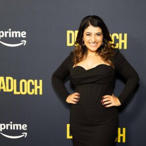Susie Youssef Instagram - Dr Mayor of Deadloch hits the red carpet (which was actually black) for the Deadloch Premiere! Let the Deadloch photo fest begin/continue! 

The first 3 episodes of Deadloch are out NOW on @primevideoaunz #deadloch 

📸 @scottehler 

Styled by earth angel @lauren.boutros 
HMU by the lovely @melissagigliottihairnmup 
Dress by @sheikeandco 
Shoes by a company that maybe hates feet because boy are mine broken. It’s my own fault, I know. Taking suggestions of comfortable heels and/or bejewelled sneakers please 🙏