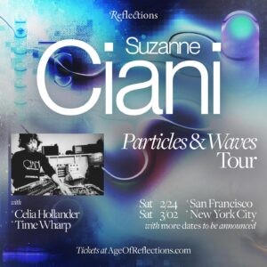 Suzanne Ciani Instagram - We’re thrilled to announce that synth legend Suzanne Ciani (@sevwave) joins Reflections for her Particles & Waves Tour, celebrating her dreamy breakthrough new age LP, Seven Waves.

Lush, melodic, and deeply romantic, Seven Waves was released in the US in 1984, an ethereal blend of technology and humanity. Each night, Suzanne will explore themes and sequences from the original recordings while improvising on the Buchla 200e modular synth, all presented live in quadraphonic sound, bathed in an immersive light show.

Cue the 808s, it’s time to surf the waves… 

~ Suzanne Ciani: Particles & Waves Tour ~

⎐ SAN FRANCISCO
Saturday, February 24, 2024
Grace Cathedral 
w/ Celia Hollander (@ceellliiiia)
↳ presented with Noise Pop   Synth News

⎐ NEW YORK CITY
Saturday, Mar 2, 2024
Church of the Heavenly Rest
w/ Time Wharp (@usa_kaye) 

… with more dates announced soon!

🌊

⁛ Poster art by @kazuhiro_aihara. Photos of Suzanne at Reflections this year, shot by Michael Elliott, @castropixels and @stevenacr.es.

Get tickets 🎟️  to all events at our link in bio.
