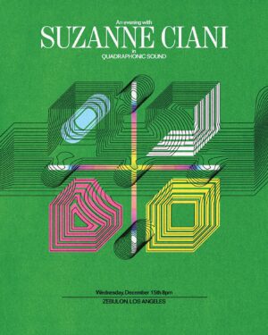 Suzanne Ciani Instagram - Back in Los Angeles @zebulonla on 15 December! Poster by @robertbeattyart