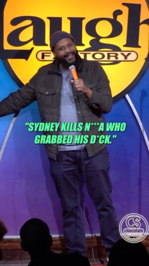 Sydney Castillo Instagram - Watch the full joke on YouTube RIGHT NOW!!! 🤣 like and follow for more 🍫🍨

🎥 @badsplice 
👩🏾‍💻 @keera.s
#chocolatesundaescomedy  #comedian #comedy #lol #funny #fun #funnyvideos #funnyvideo #humor #standup #standupcomedy #standupcomedian #laugh #laughter #laughing #laughs #losangeles #blackcommunity #comic #comics #california #sydneycastillo #diddy #christiankeys