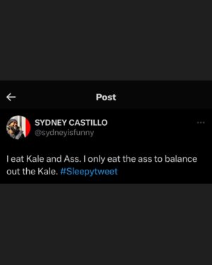 Sydney Castillo Instagram - Morning. Stop listening to these IG trainers and just try this for a week.