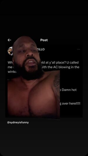Sydney Castillo Instagram - Let me call my Uber cuz it’s 53 degrees outside and it’s 35 degrees in here! 

I got something to warm you up…🤬🤬🤬

Everybody think they 🐱 feel like Hot Tea in the winter. 

I don caught Covid fucking around over here. 

Swear to God you ain’t meeting Marilyn now.

🥶🥶🥶🥶