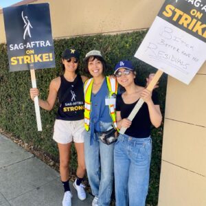 Sydney Viengluang Instagram - Congrats to our WGA siblings! Let’s bring this home strong SAG!! ✊🏽🪧💪🏽 

#sagstrong #sagstrike #hollywood