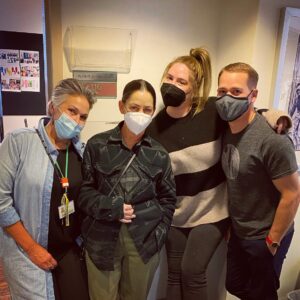 T.R. Knight Instagram - This is our costume supervisor Tammy, our designer Mari-An and our asst. designer Emma on @flightattendantonmax. I stand in solidarity with our crews. The stories we love can’t be made without their talent, drive and collaboration, and it’s long past time for change. #IAsolidarity @ia_stories @iatse