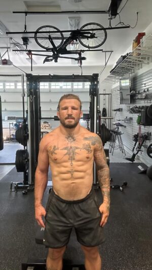 TJ Dillashaw Instagram - 7 weeks post shoulder surgery. @davinci_medical #superhuman protocol
