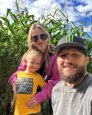 TJ Dillashaw Instagram - Having some fall fun getting lost in a corn maze and launching pumpkins.