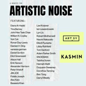 Tabitha Soren Instagram - Bidding is now live for the Kasmin x Artsy benefit in support of @Artistic_Noise, a Harlem-based nonprofit that creates art making and entrepreneurial experiences for young people whose lives have been impacted by the juvenile court system. ⁠ 

Join us from 6-8pm at ⚡️ Kasmin, 509 West 27th Street, NYC, on Monday, April 24 🗓 for a public celebration of the organization and artists among an installation of the donated works. But you don't need to wait until then to bid online and you do not need to be in NYC. ⁠Simply use the Artsy link below ⬇️

My contribution is Emotional Wreck, from SOME BLOWS ARE HEAVY. I start by shooting a photograph and then I create blind spots and surface texture with resin, acrylic and ink. It's 16" x 12". But there are also donations from Robert Motherwell, Diana Al-Hadid and wait for it... Lee Krasner. ⁠✨Look at this list! (slide 4)⁠
⁠
Artistic Noise consists of artists, educators, activists, art therapists, and a community of gifted young people, At its core,  they believe that art can be a powerful tool to create real-world change. Please help them do it by buying a piece of art from this auction. 🧡⁠
⁠
Bid now at www.artsy.net/kasminartisticnoise. The auction will close at 12pm EDT on April 25, 2023.⁠
⁠
⁠