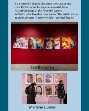 Tabitha Soren Instagram - WHY DOES THE ART WORLD HATE ARTIST MOTHERS?⁠
Good bloody question....⁠
⁠
https://www.tabithasoren.com/press/the-telegraph⁠
(no paywall this way)⁠
⁠
Acts of Creation⁠
Curated by Hettie Judah⁠
Arnolfini Arts⁠
Bristol UK⁠
⁠
ON VIEW NOW