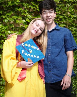 Tabitha Soren Instagram - The seniors on the Pomona Pitzer Sagehens softball team sweetly included Dixie in their senior day festivities. There is so much kindness and tragedy in the world. It's hard to hold both at once. ⁠
⁠
Looking back on Dixie's final graduation, we just did the best we could with since it was during 2020 and Covid. The most important element for Dixie was having Ross by her side.  He was always welcome in our corona bubble. ⁠
⁠
Congrats to the strong and compassionate seniors who have kept Dixie alive in the Pomona-Pitzer dugout and on the field: ⁠
⁠
Erika Rivera (pitcher, @erikakika__) 🧡⁠
Shelby Hawkes (catcher, @shelbymhawkes) 💙⁠
Lauren Ziment (outfielder, @_lauren_z_) 🧡⁠
Morgan Groves (outfielder, @mmorgannn10) 💙