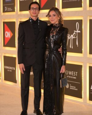 Taha Desouky Instagram - من حفل ختام الدورة الإستثنائية لمهرجان الجونة السينمائي 
from the closing ceremony of the sixth edition of El @elgounafilmfestivalofficial .
Styled by my talented wife: @nadine.ketchedjian 
Suit: @concrete_official 
Accessories: @huwadesign
#GFF23